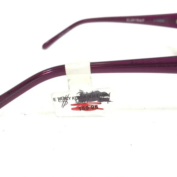 Ellen Tracy Sunglasses KENYA PLUM FADE Clear Purple Orange Frames w Gray Lenses
